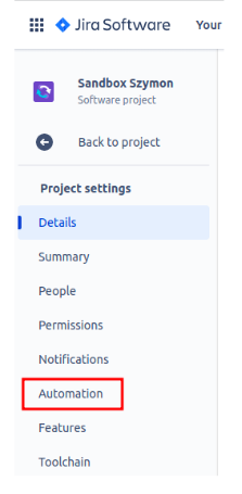 Jira Atomation options step by step 2